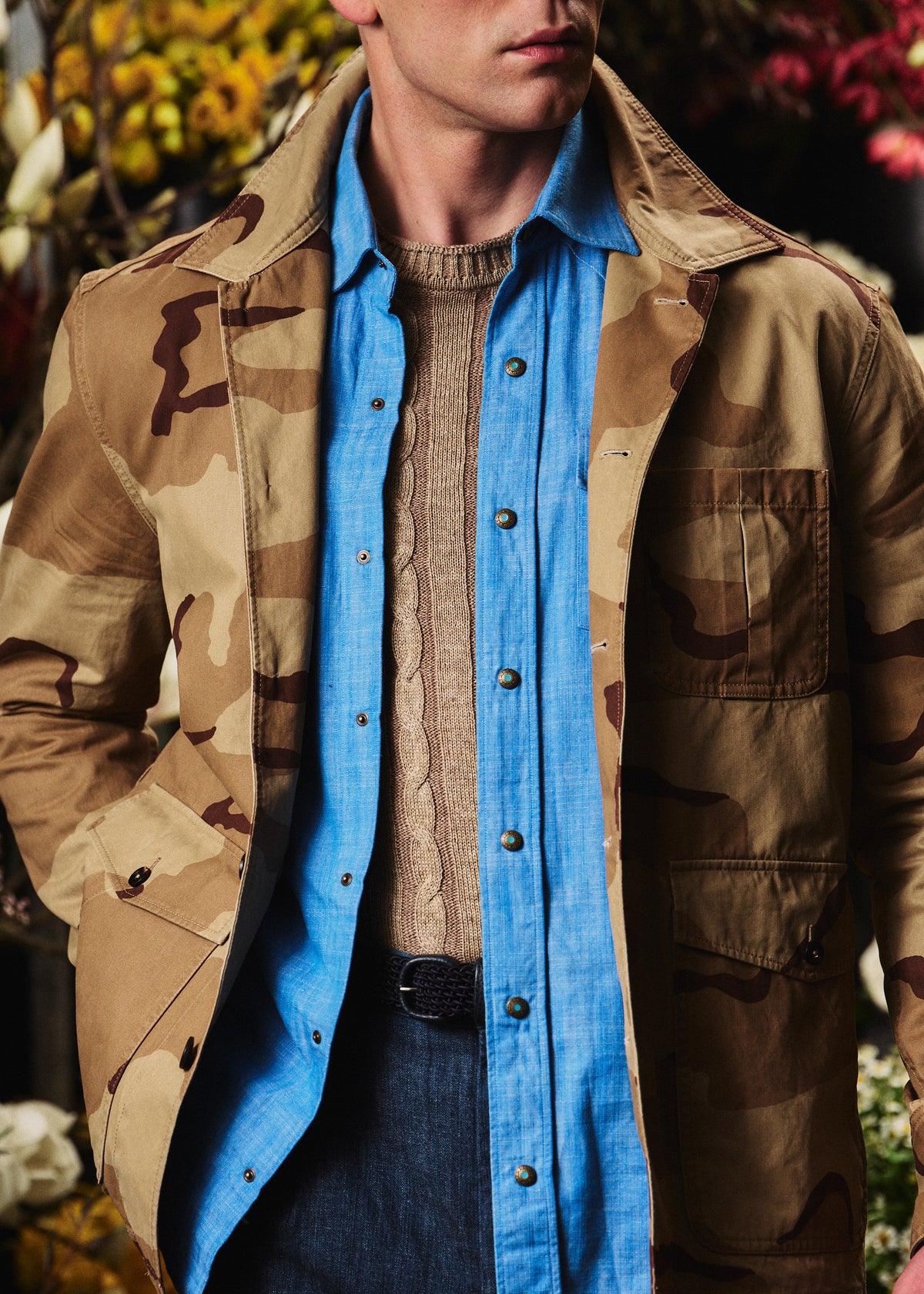 Naples Western Shirt - Italian Denim - Summer Blue