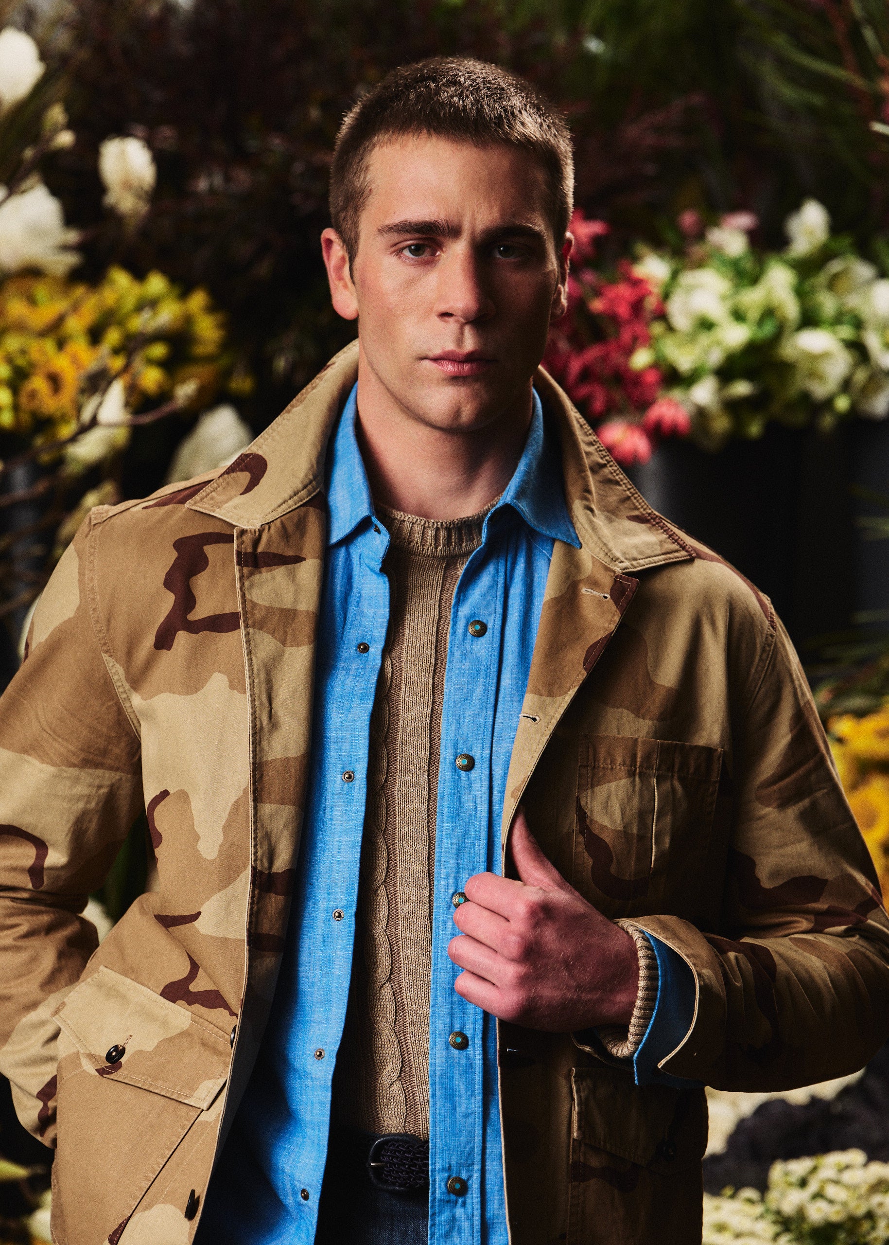 Fitzroy Chore Jacket - Super Twill Organic Cotton - Sand Camouflage