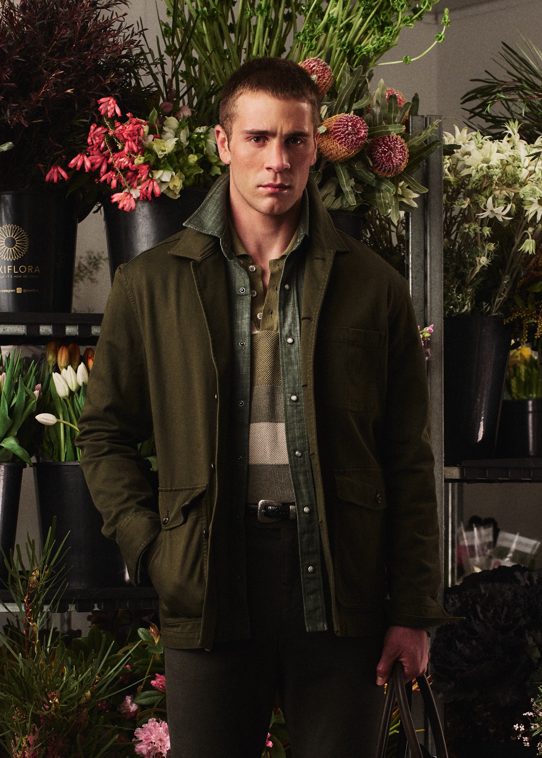 Fitzroy Chore Jacket - Garment-Dyed Cotton - Khaki Green