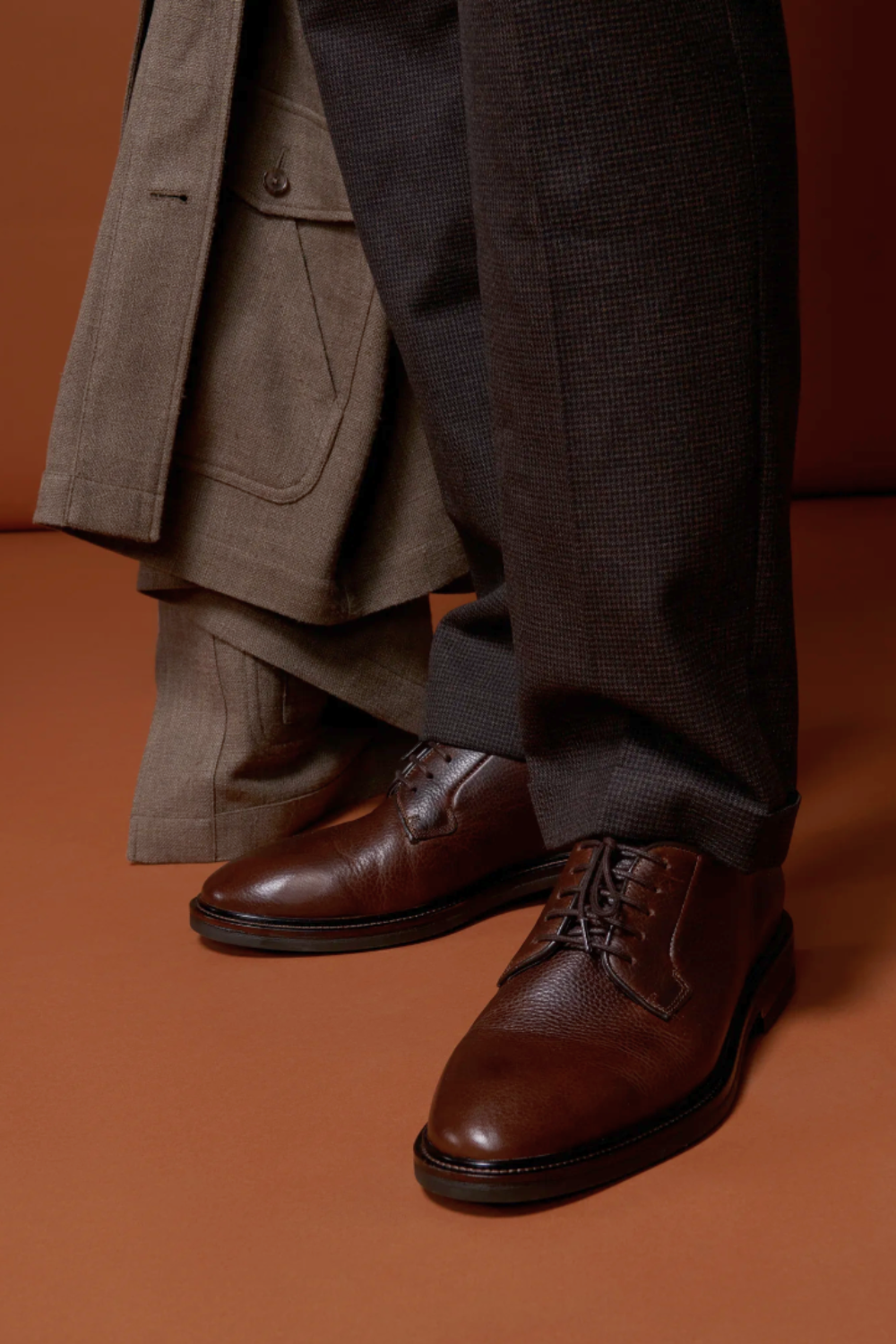 Flinders Derby Shoe - Chocolate Grain
