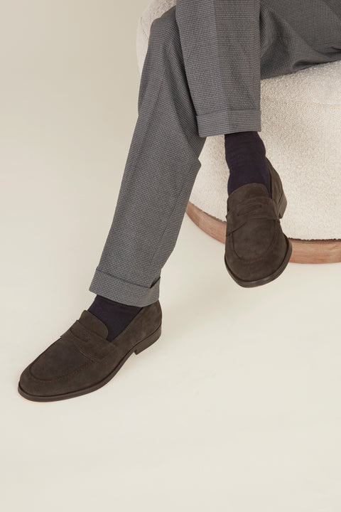Russell Classic Loafer - Dark Chocolate Suede