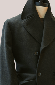 Dunkeld Pea Coat - Olive Twill
