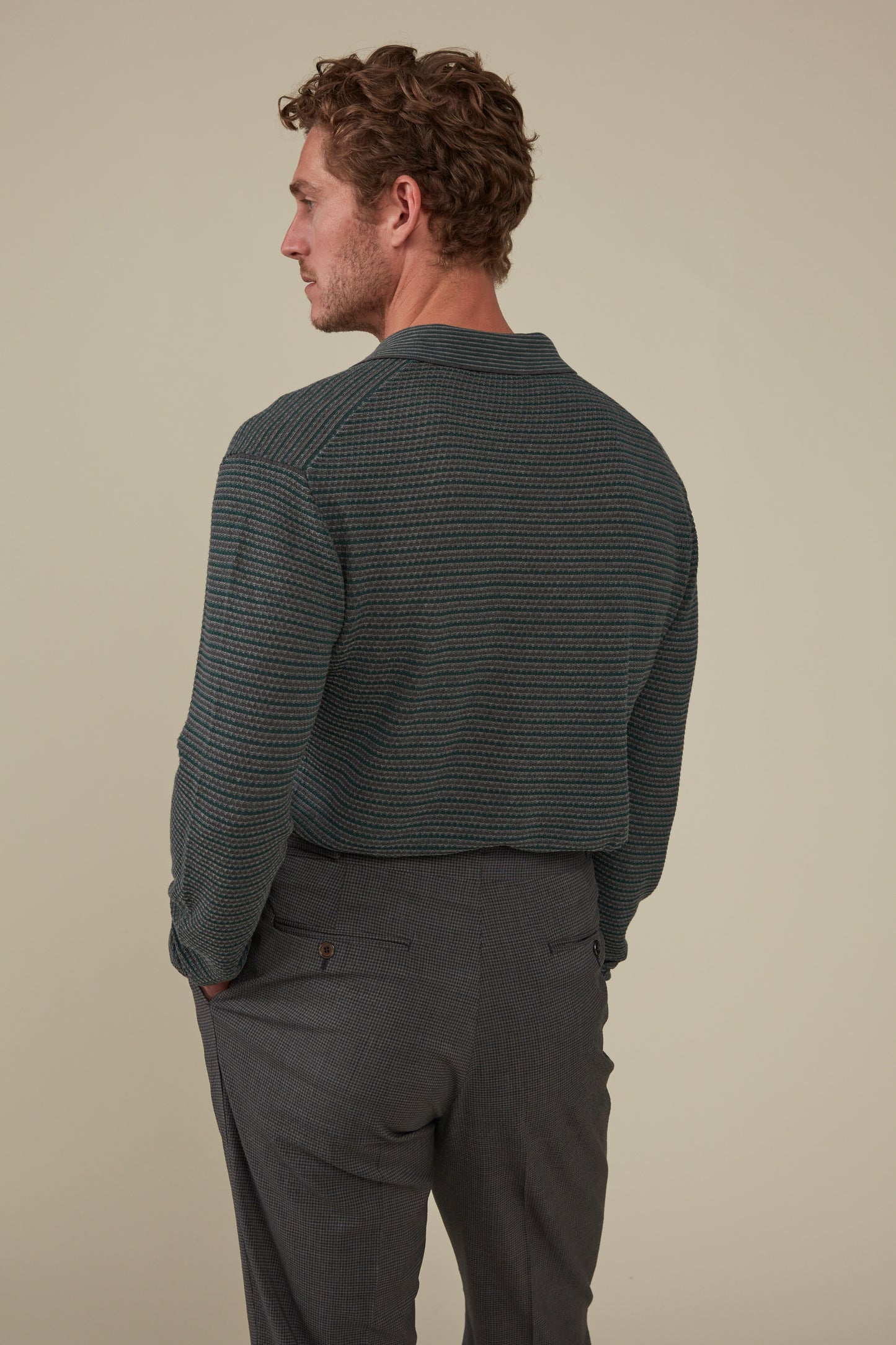Inverloch Ice Cotton Long Sleeved Polo - Moss