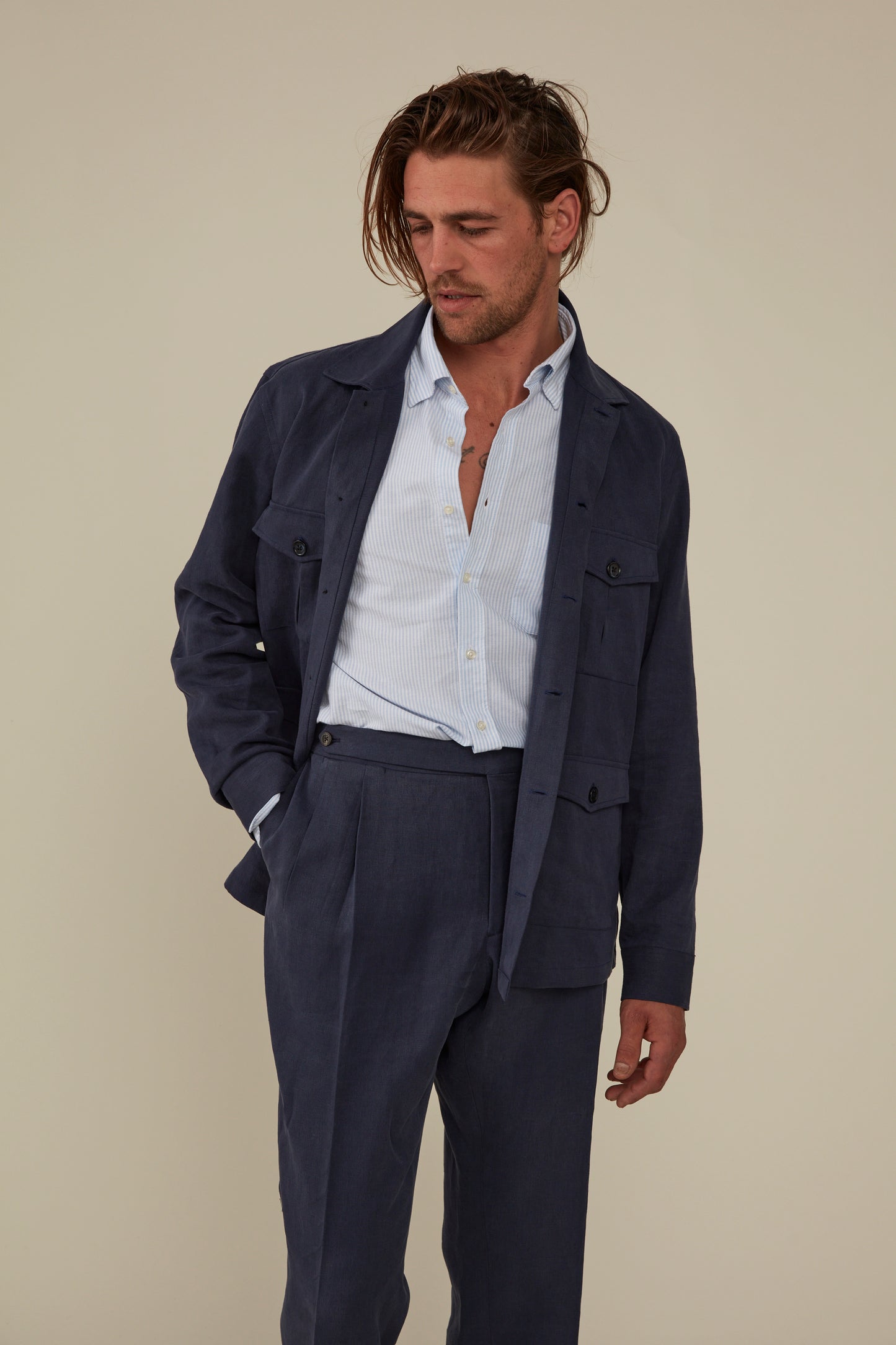 Clifton Linen Overshirt - Made to Measure
