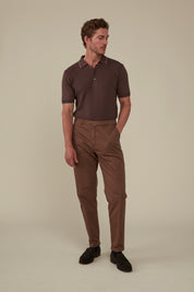 Sorrento Short Sleeved Knit Polo - Espresso