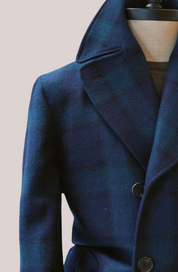 Dunkeld Pea Coat - Black Watch Tartan