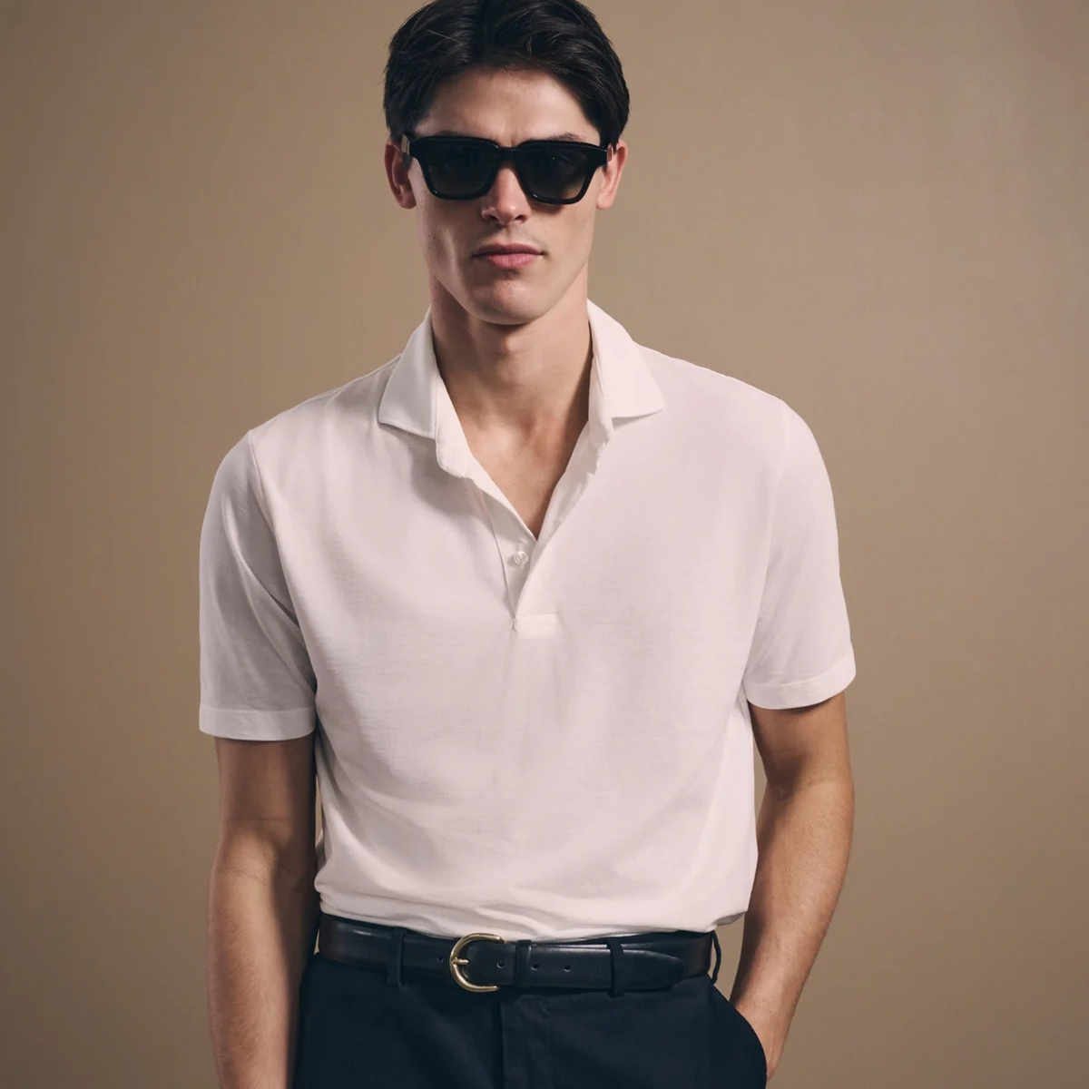 Short-Sleeved Polo - Ice Cotton - Optic White