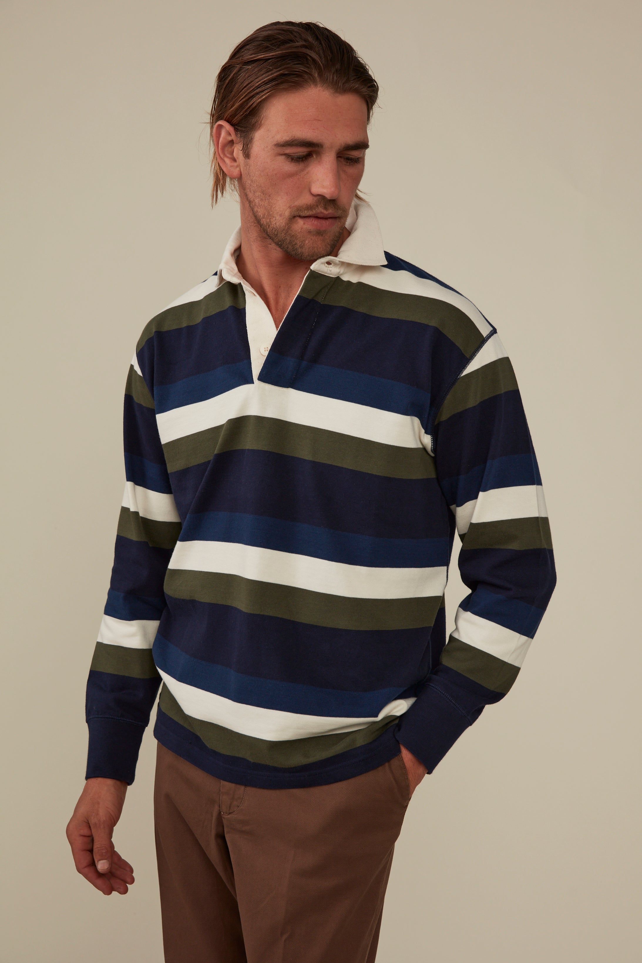 Mornington Rugby Shirt - Blue/Navy/Green/White Stripe – CHRISTIAN