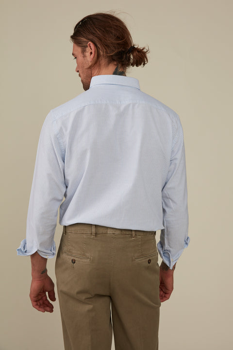 Essential Oxford Shirt - Royal Blue Stripe