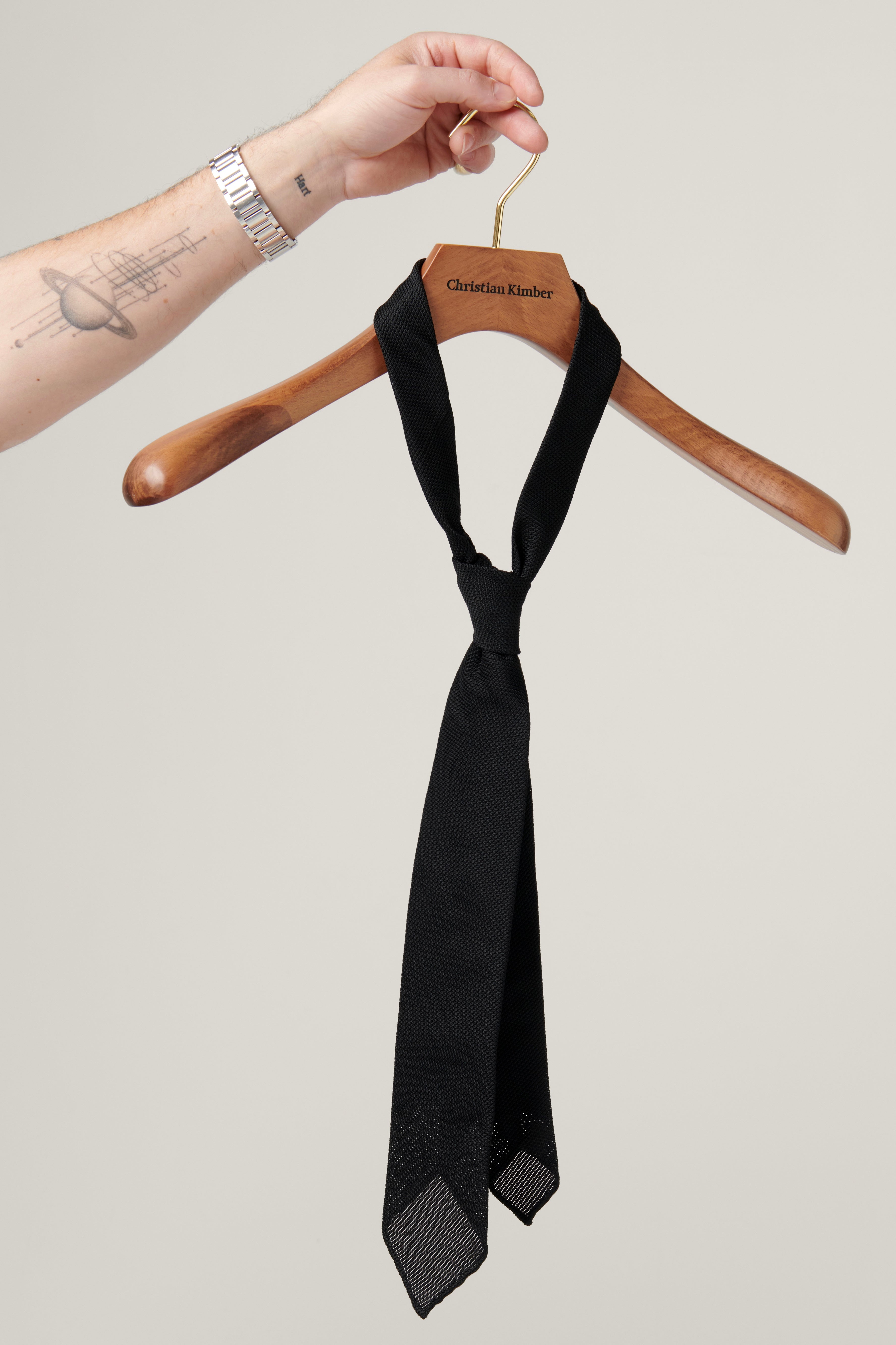 Grenadine Tie - Silk - Black