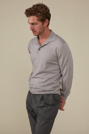 Daylesford Merino Long Sleeved Polo - Snow