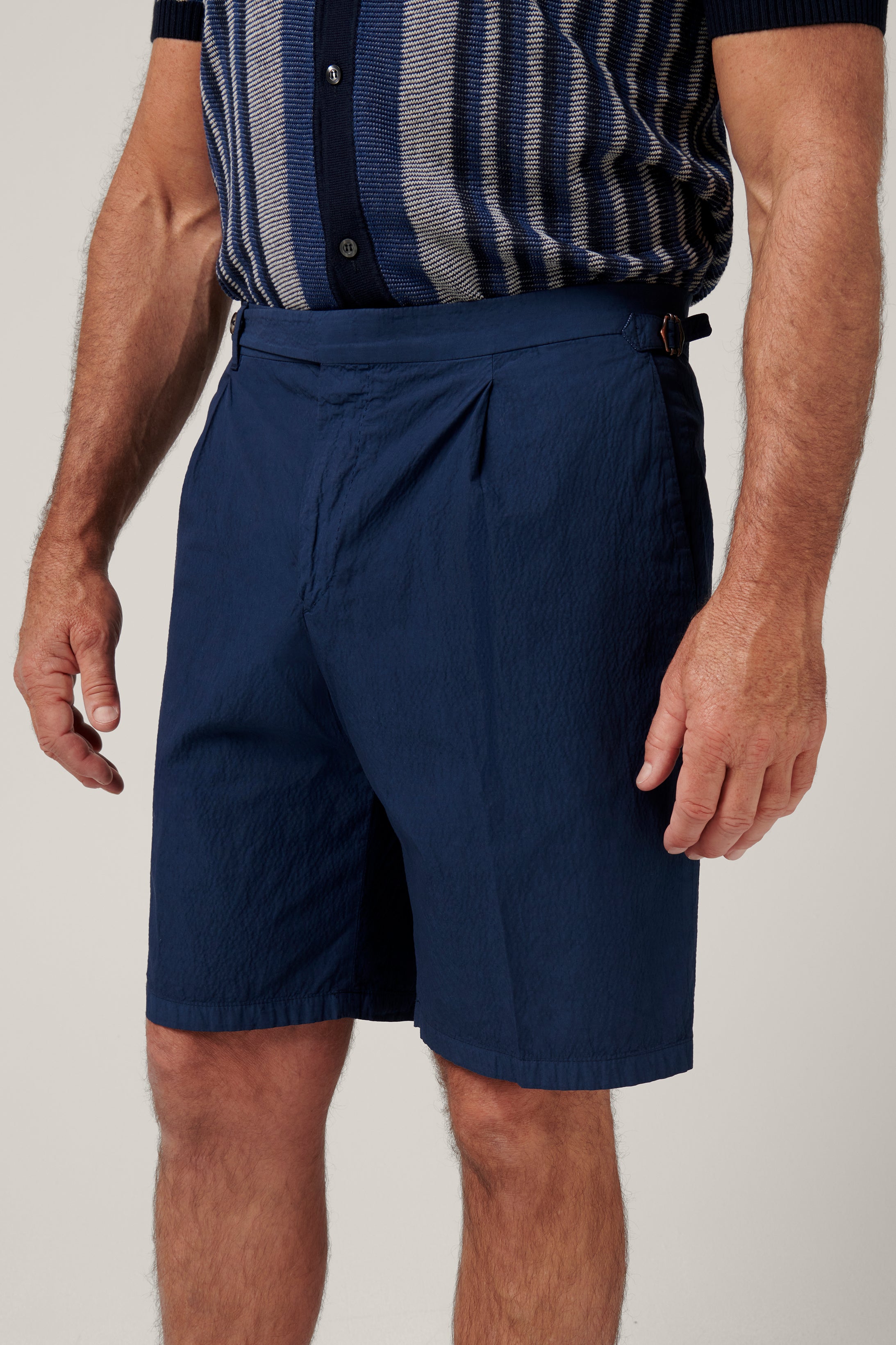 Paperweight Seersucker Shorts - Navy