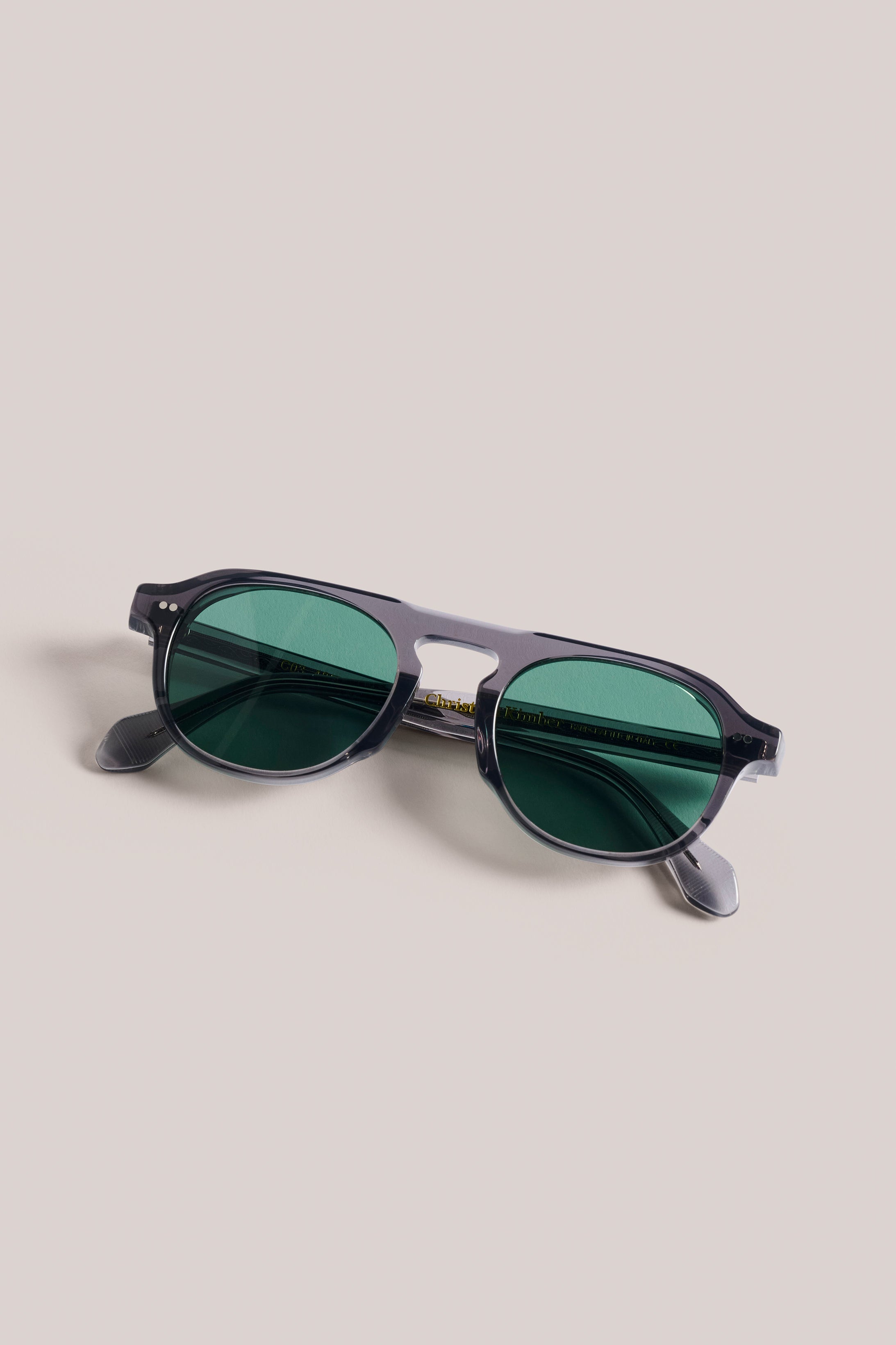 Airey's Aviator Sunglasses - Grey Frame / Green Lens – CHRISTIAN