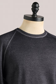 Alcott Raglan Wool Crew - Vintage Wash Charcoal