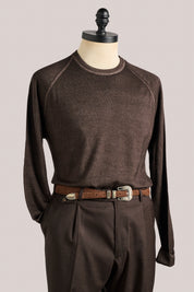 Alcott Raglan Wool Crew - Vintage Wash Chocolate