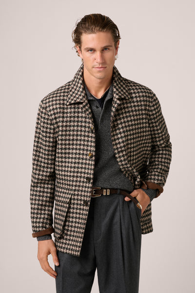 Fitzroy Chore Jacket - Wool & Alpaca - Green, Brown, Sand