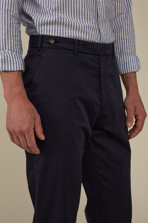 Garment Dyed Carrot Fit Chino Paperweight - Navy
