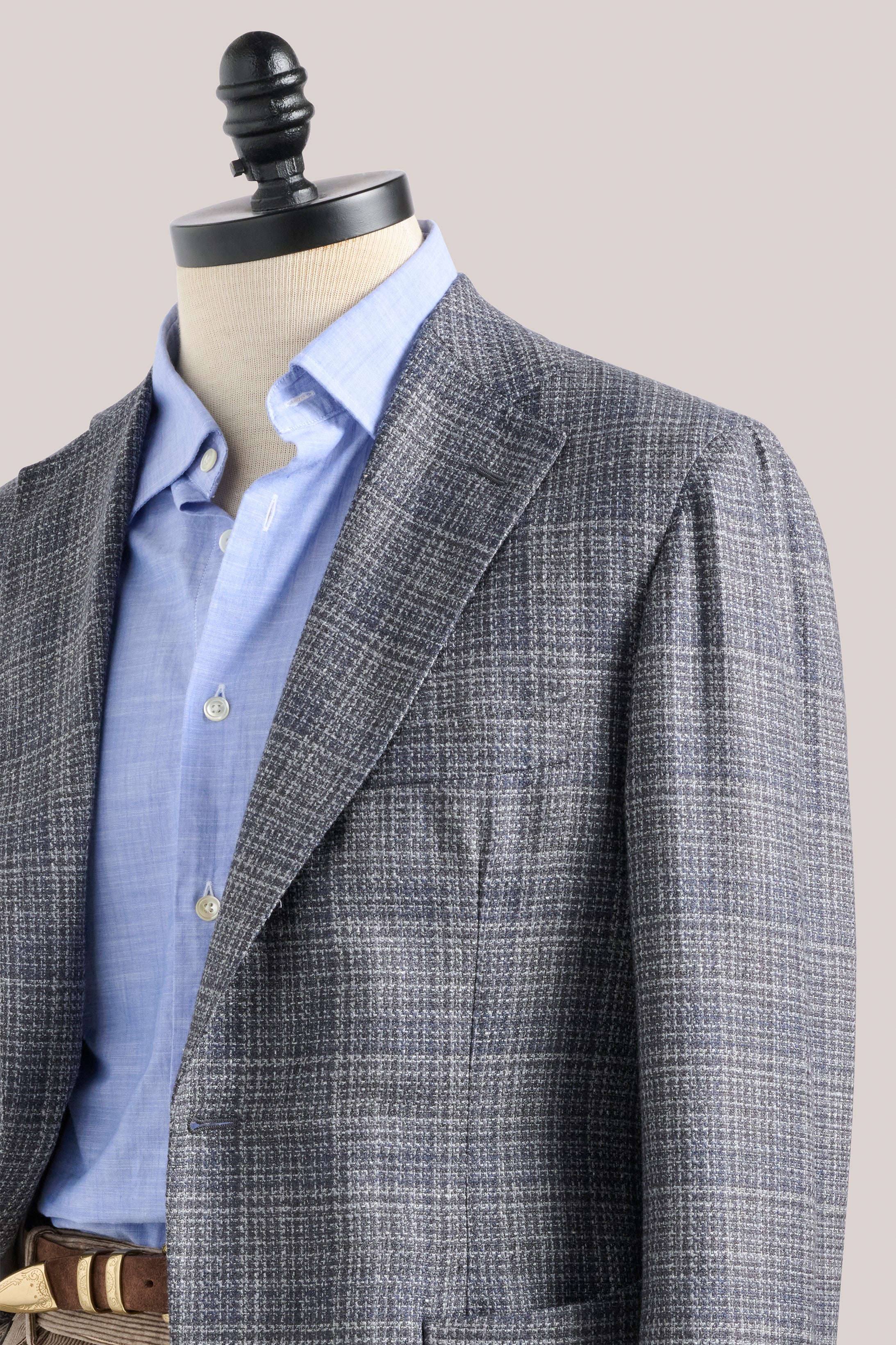 Italian Blazer - Wool/Silk - Melange Charcoal