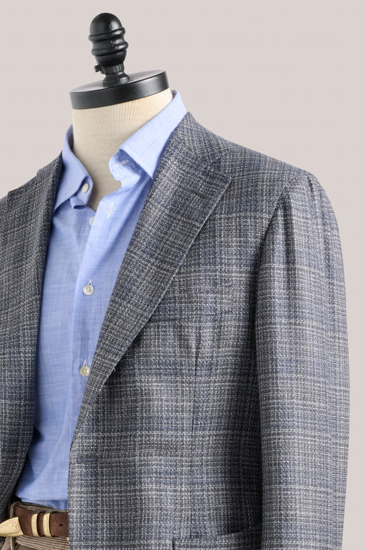 Italian Blazer Wool Silk - Melange Charcoal