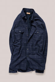 Longford Cotton/Cashmere Overshirt - Navy