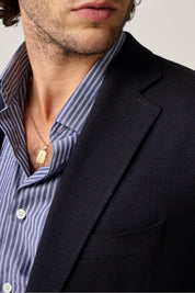 Apollo Unconstructed Blazer- Wool - Navy Speckle
