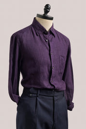 Bronte Garment Dyed Linen Shirt - Nightshade