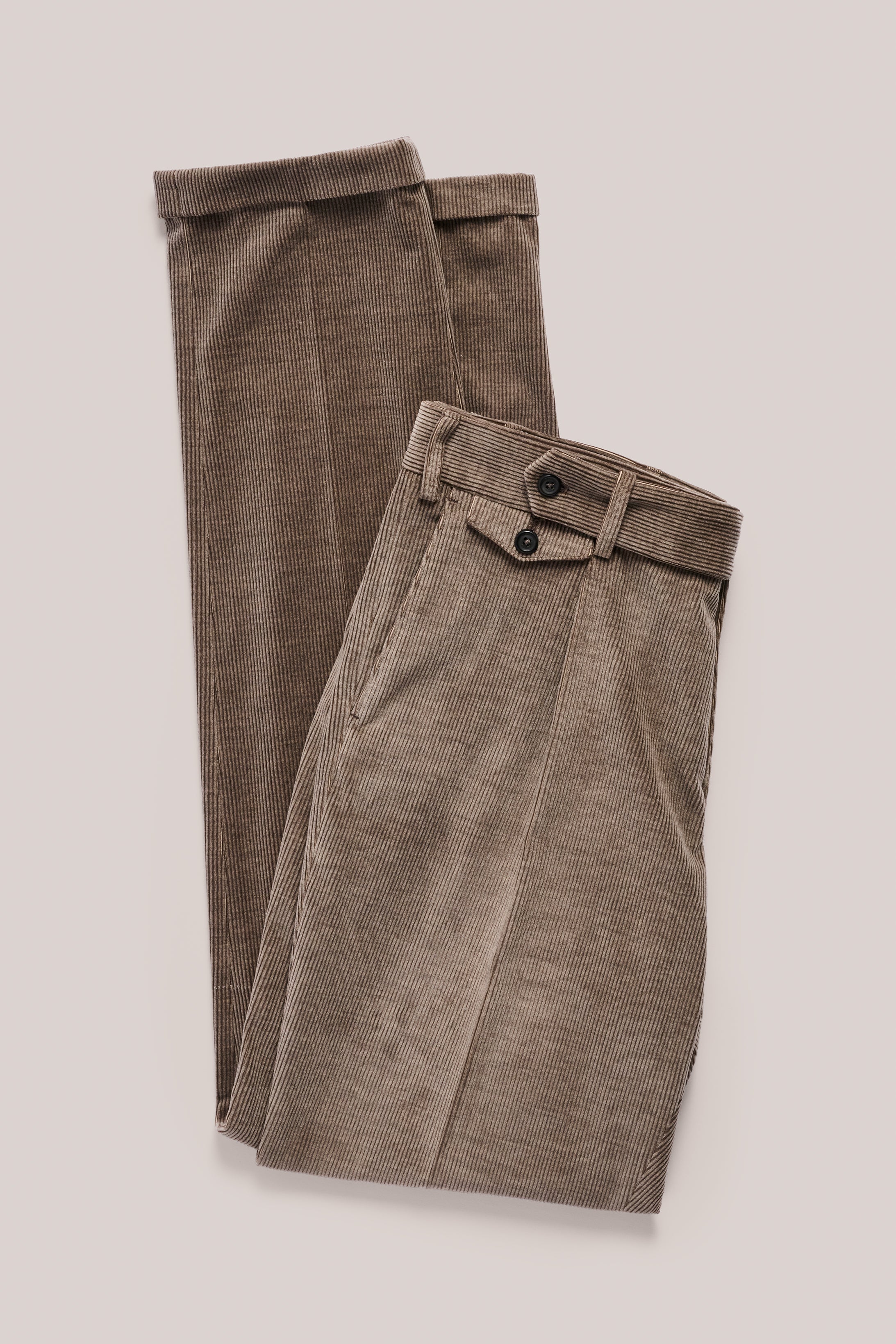 Italian Corduroy Gurkha Trouser - Sahara