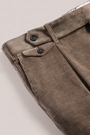 Italian Corduroy Gurkha Trouser - Sahara