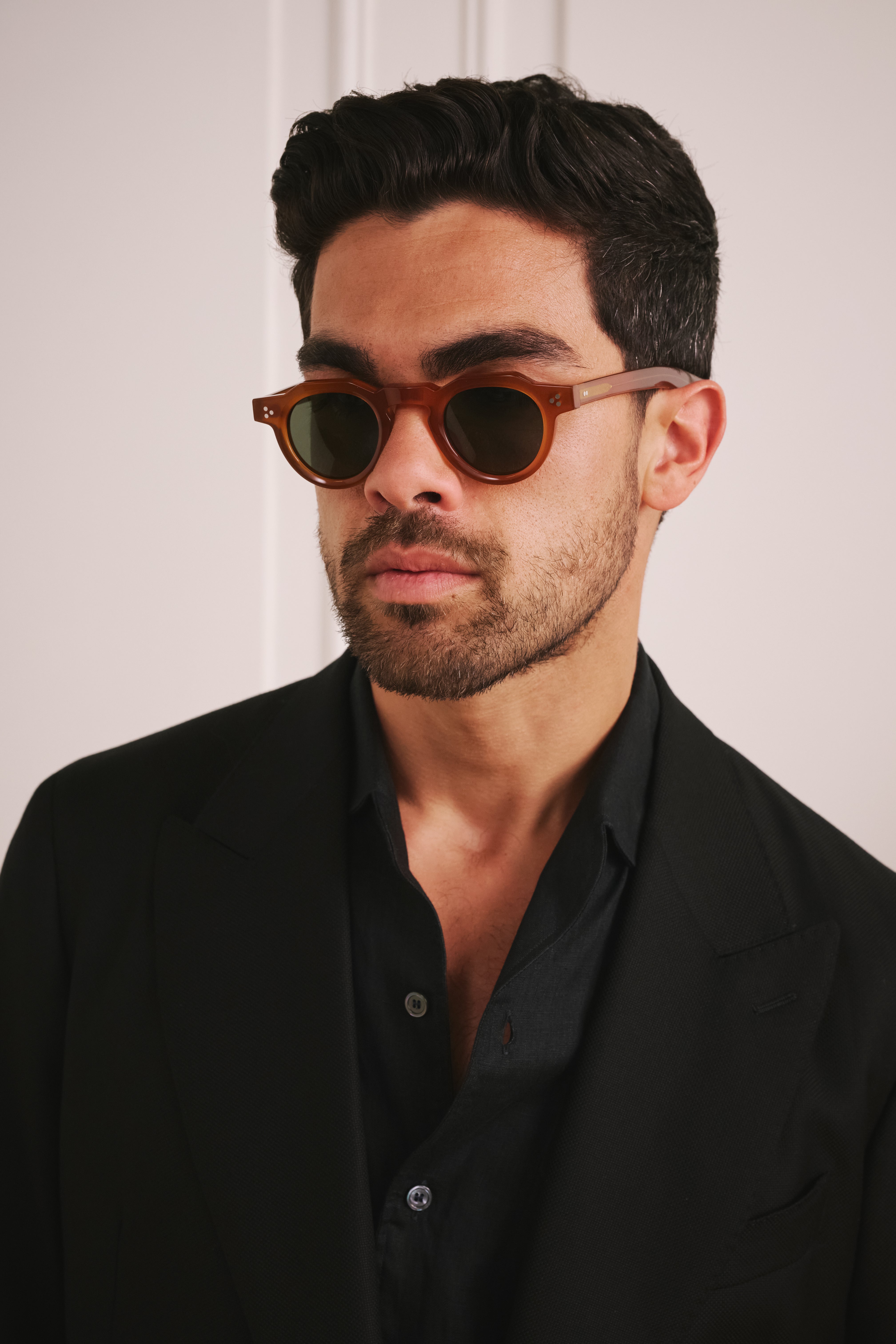 Lorne Crown Sunglasses - Camel Frame / Grey Lens