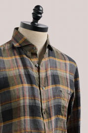 Bronte Linen Shirt - Country Check - Large Only
