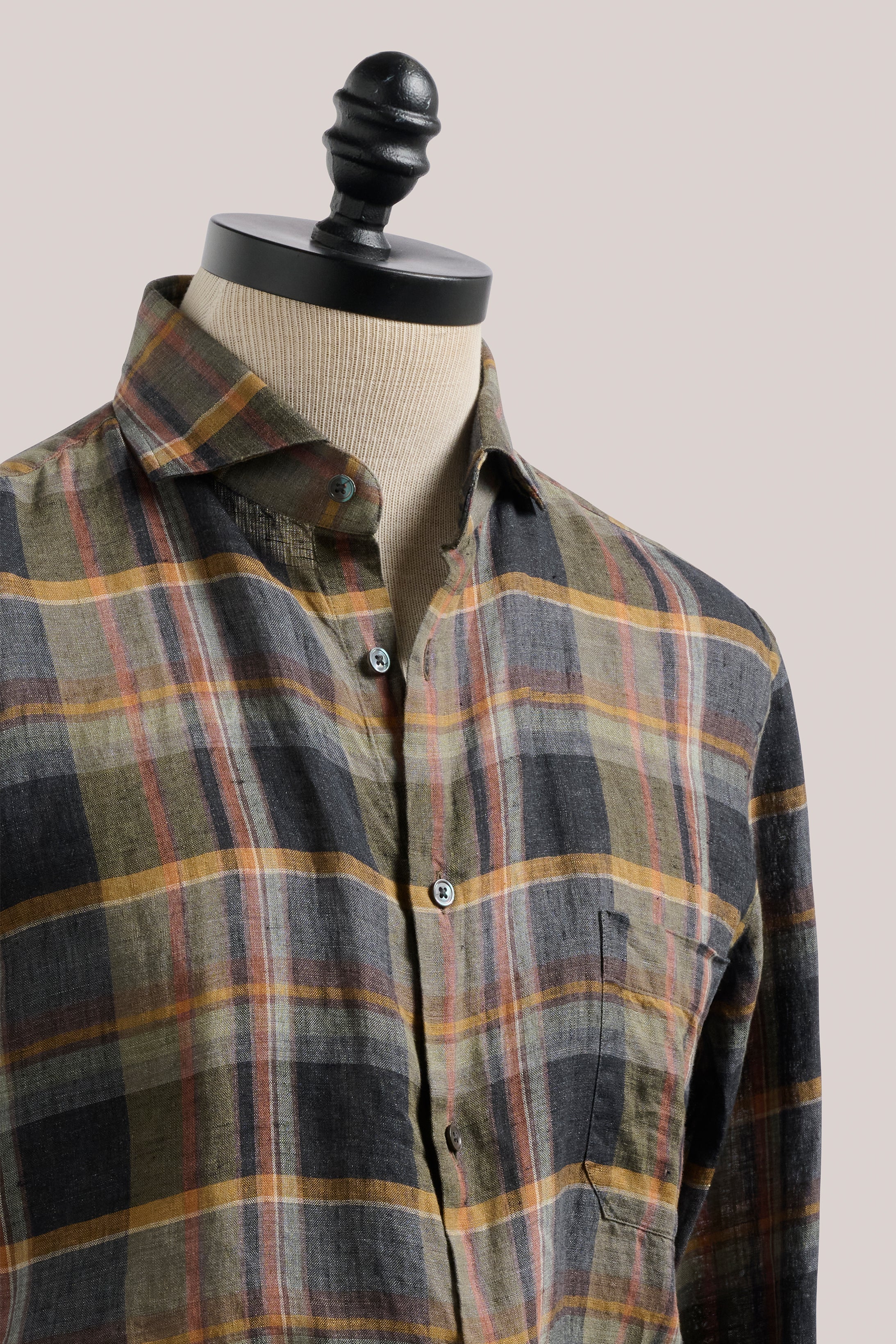Bronte Linen Shirt - Country Check - Large Only