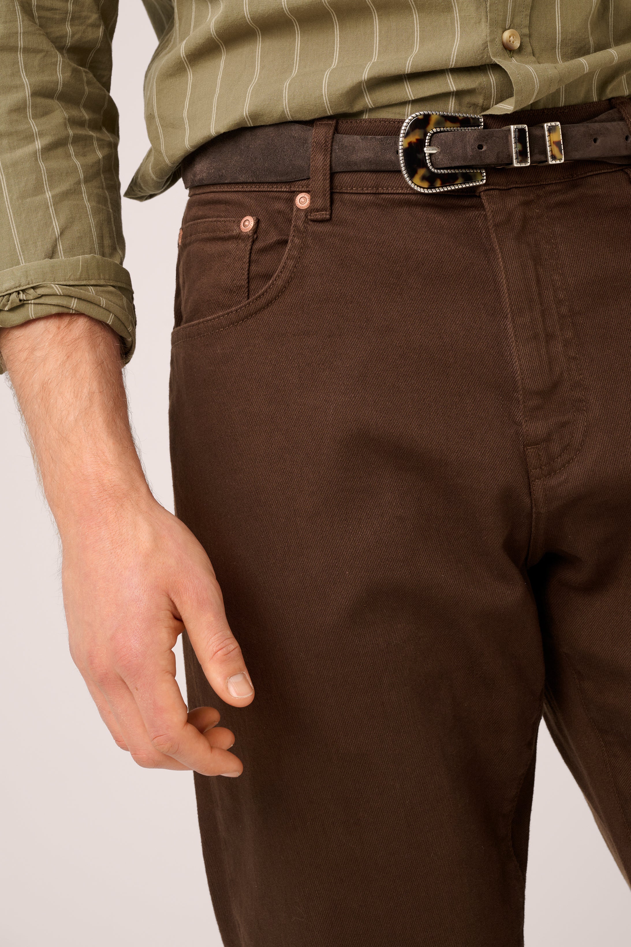 Rose Street Denim - Italian Selvedge Jeans - Chocolate Brown