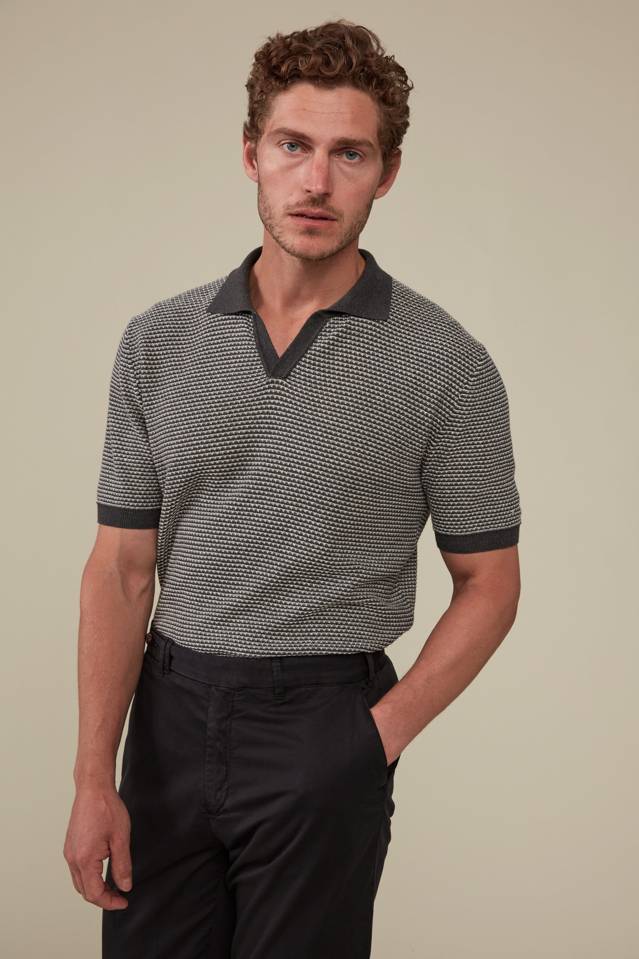 Beechworth Short Sleeved Polo - Noir