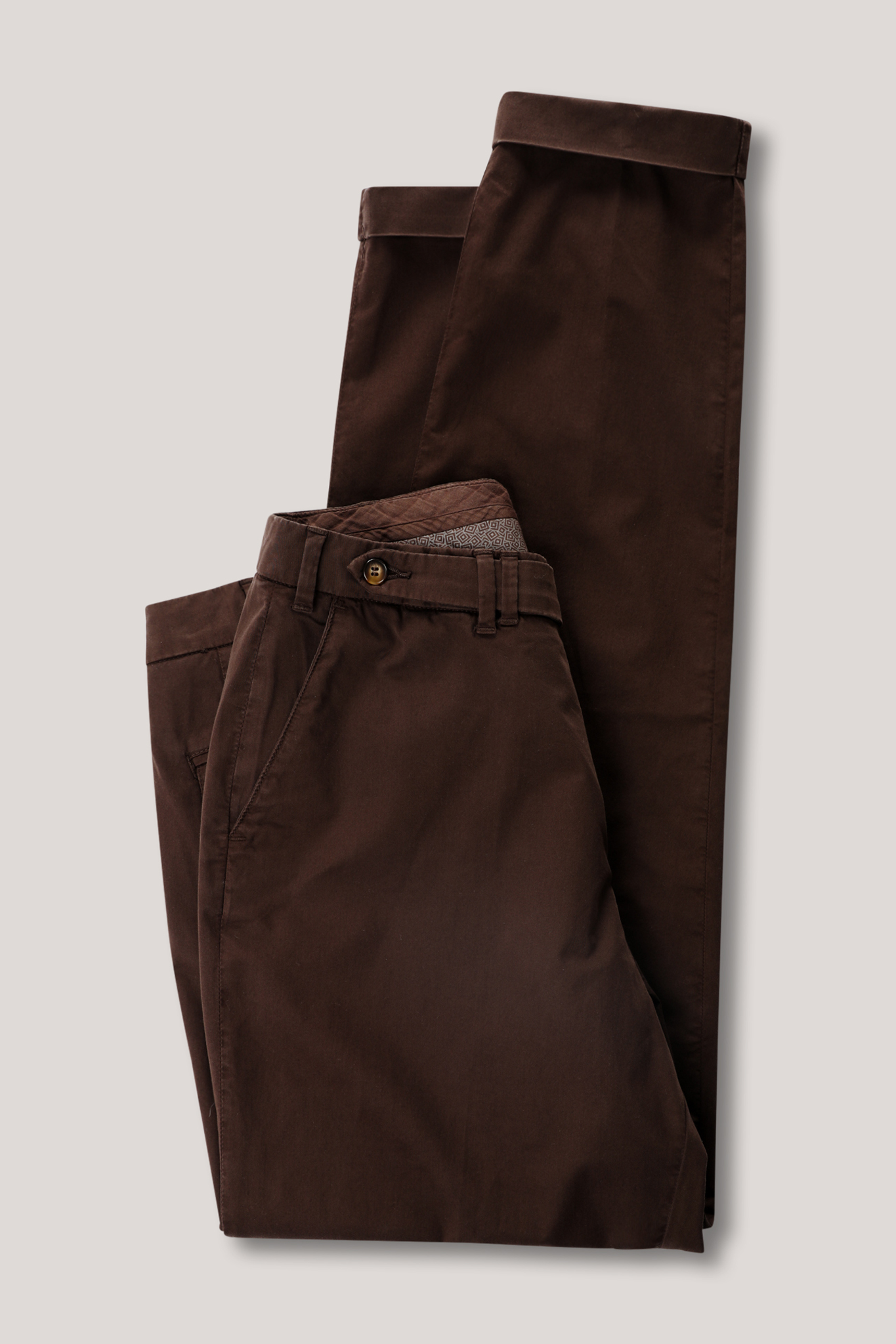 Garment Dyed Carrot Fit Chino Paperweight - Chocolate