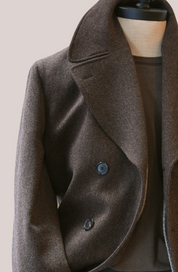 Dunkeld Pea Coat - Brown Twill