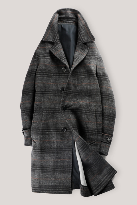 Webster Overcoat - Gunmetal Check Wool
