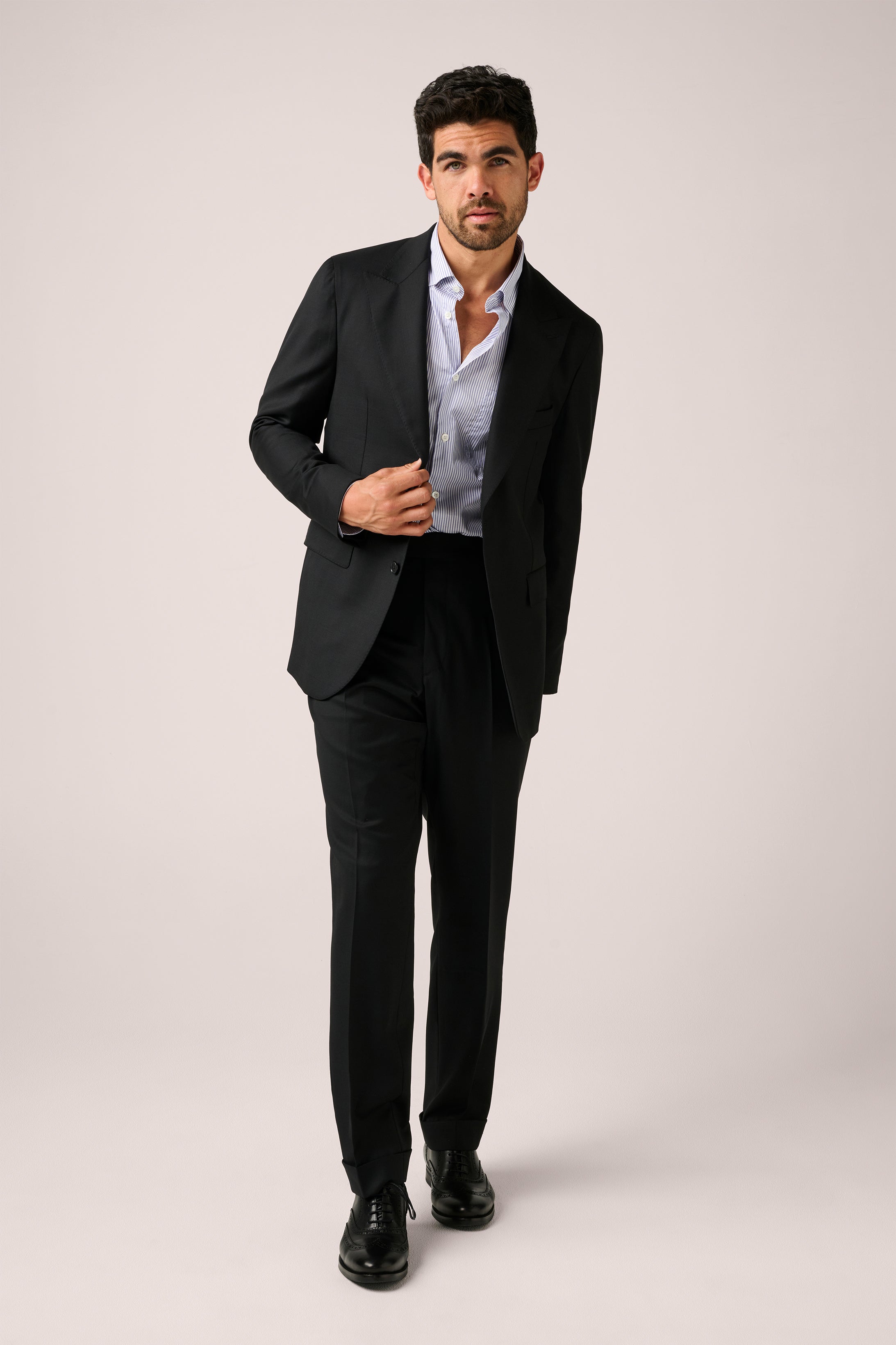 Collins Suit Trousers - Wool - Black