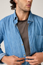 Stone Washed Denim Shirt - Restocked