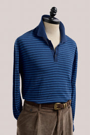 Dulwich Long Sleeved Polo - Blue