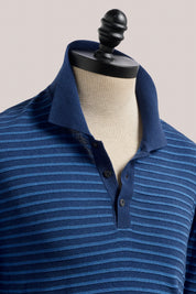 Dulwich Long Sleeved Polo - Blue