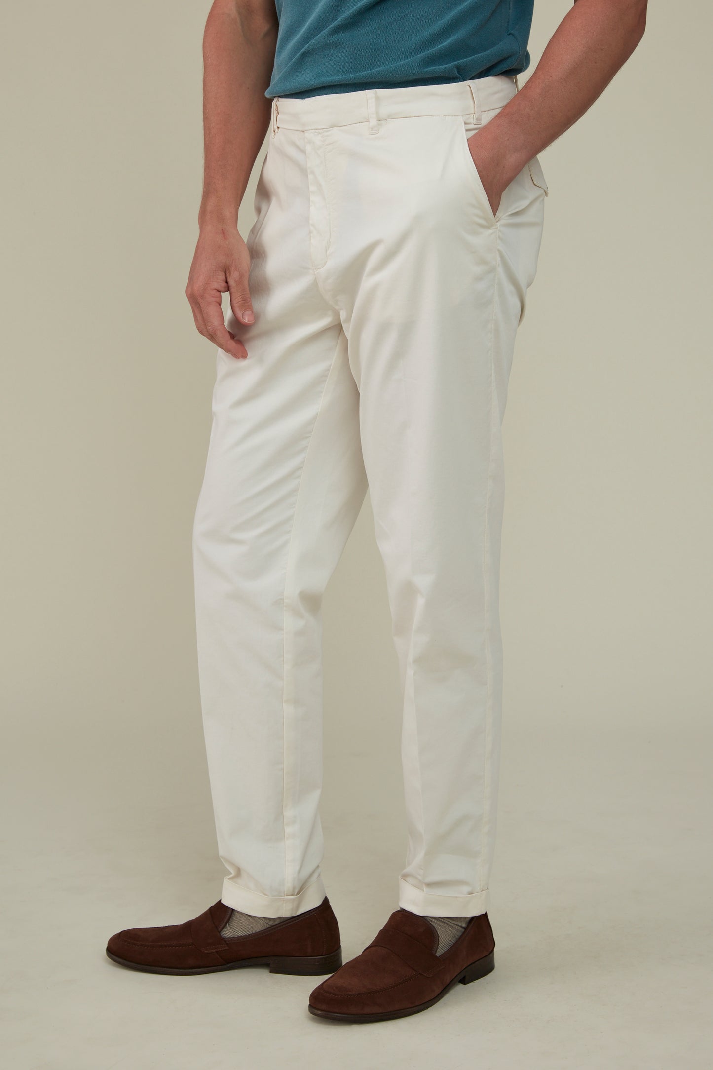 Garment Dyed Carrot Fit Chino Paperweight - Bone