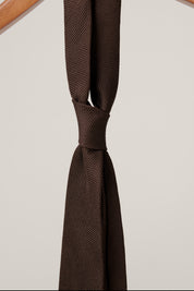 Grenadine Silk Tie - Chocolate