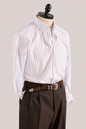 Bronte Lightweight Summer Shirt - Blue/Fox Brown