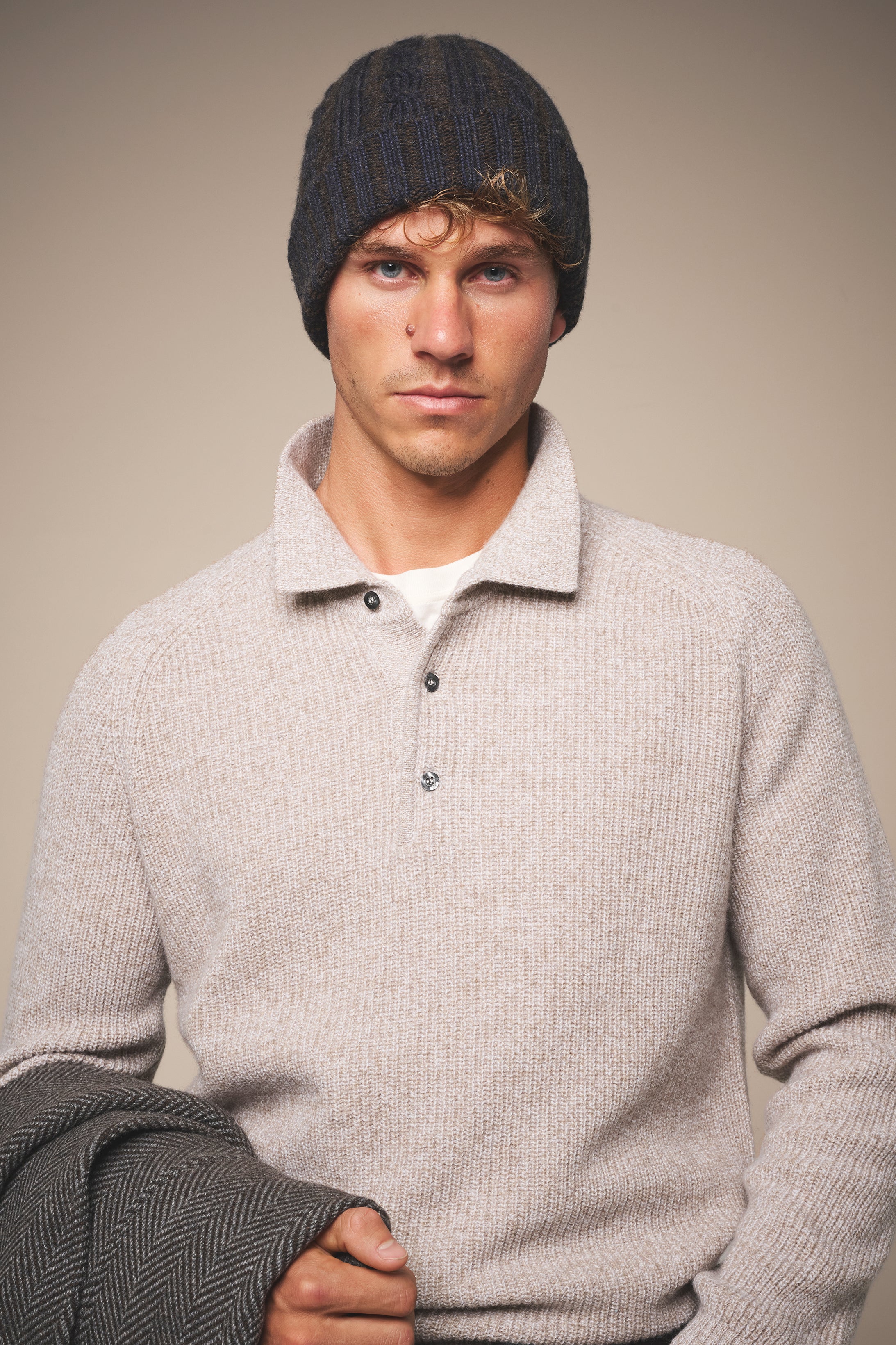 Merricks Polo - Wool and Cashmere - Oatmeal