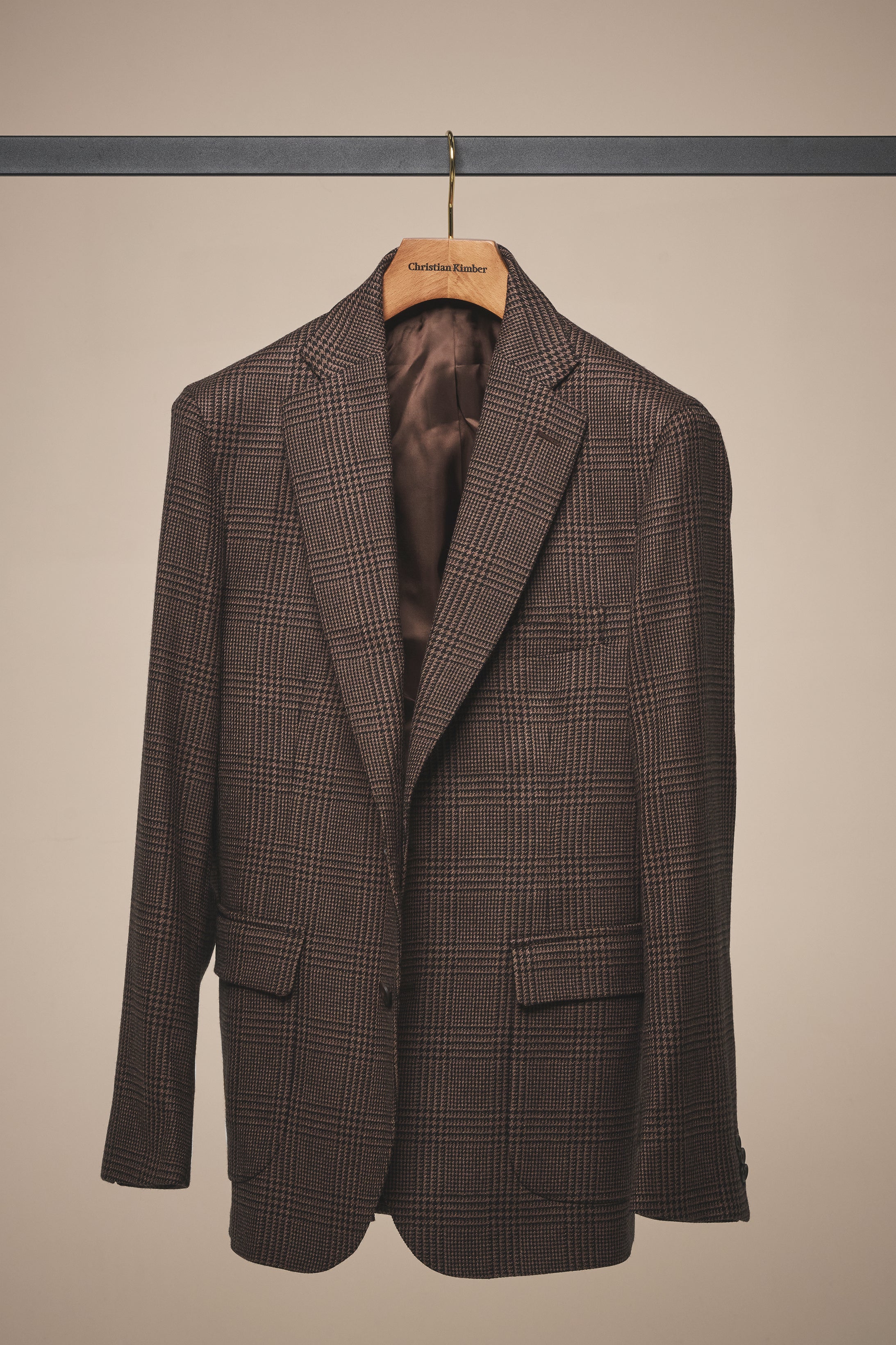 Apollo Blazer - Wool and Cashmere - Brown Prince of Wales