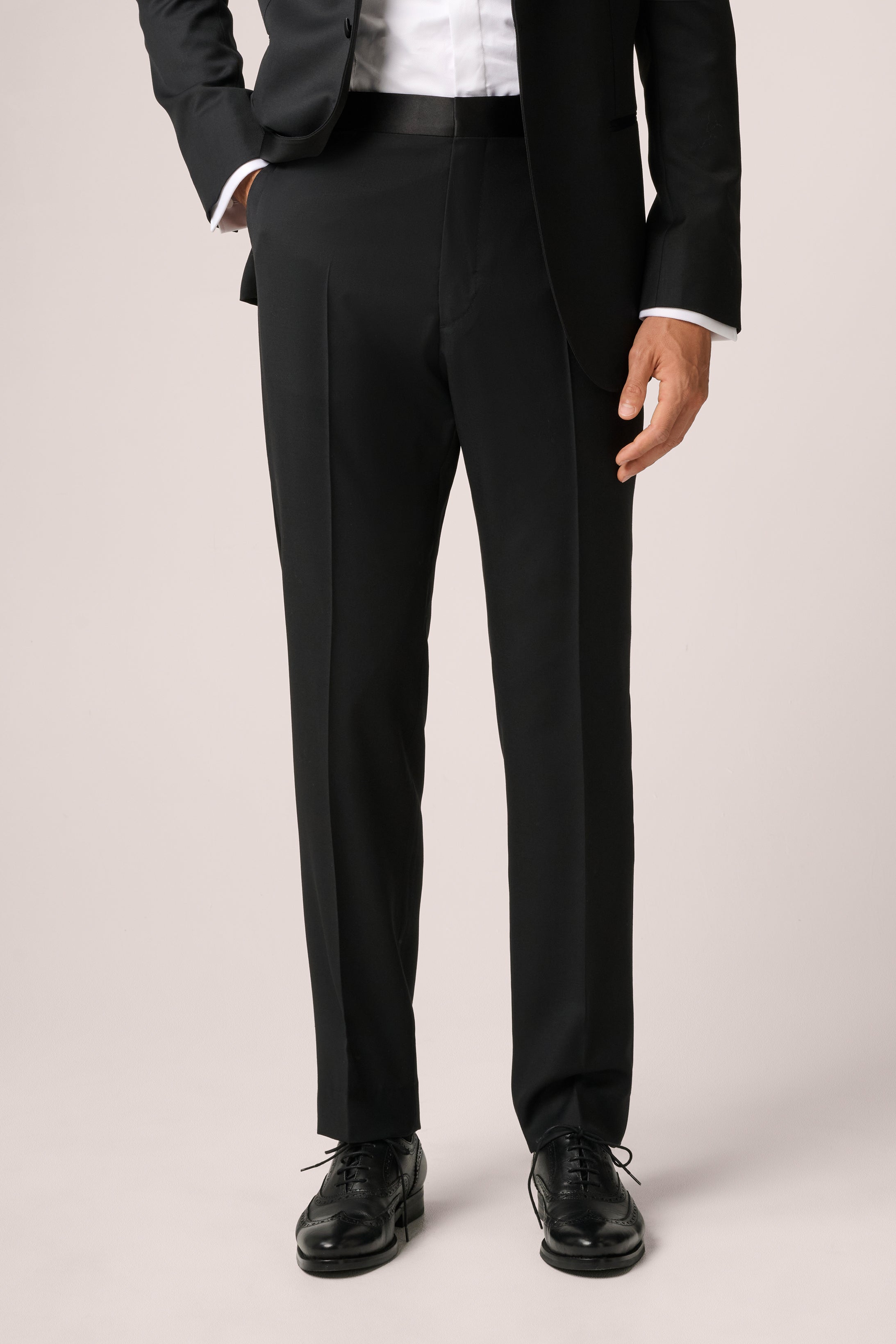 Tuxedo Trousers - Wool - Black