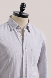 Fenner Essential Oxford Shirt - Walnut Stripe