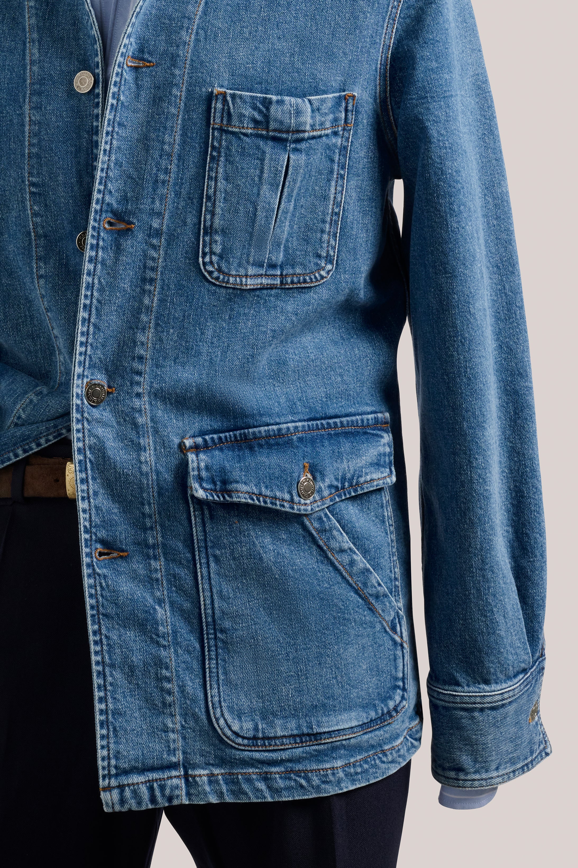 Fitzroy Chore Jacket - Denim - Stonewash Blue – CHRISTIAN KIMBER