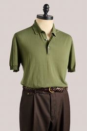 Kingsley Ice Cotton Polo - Army - M + L Only