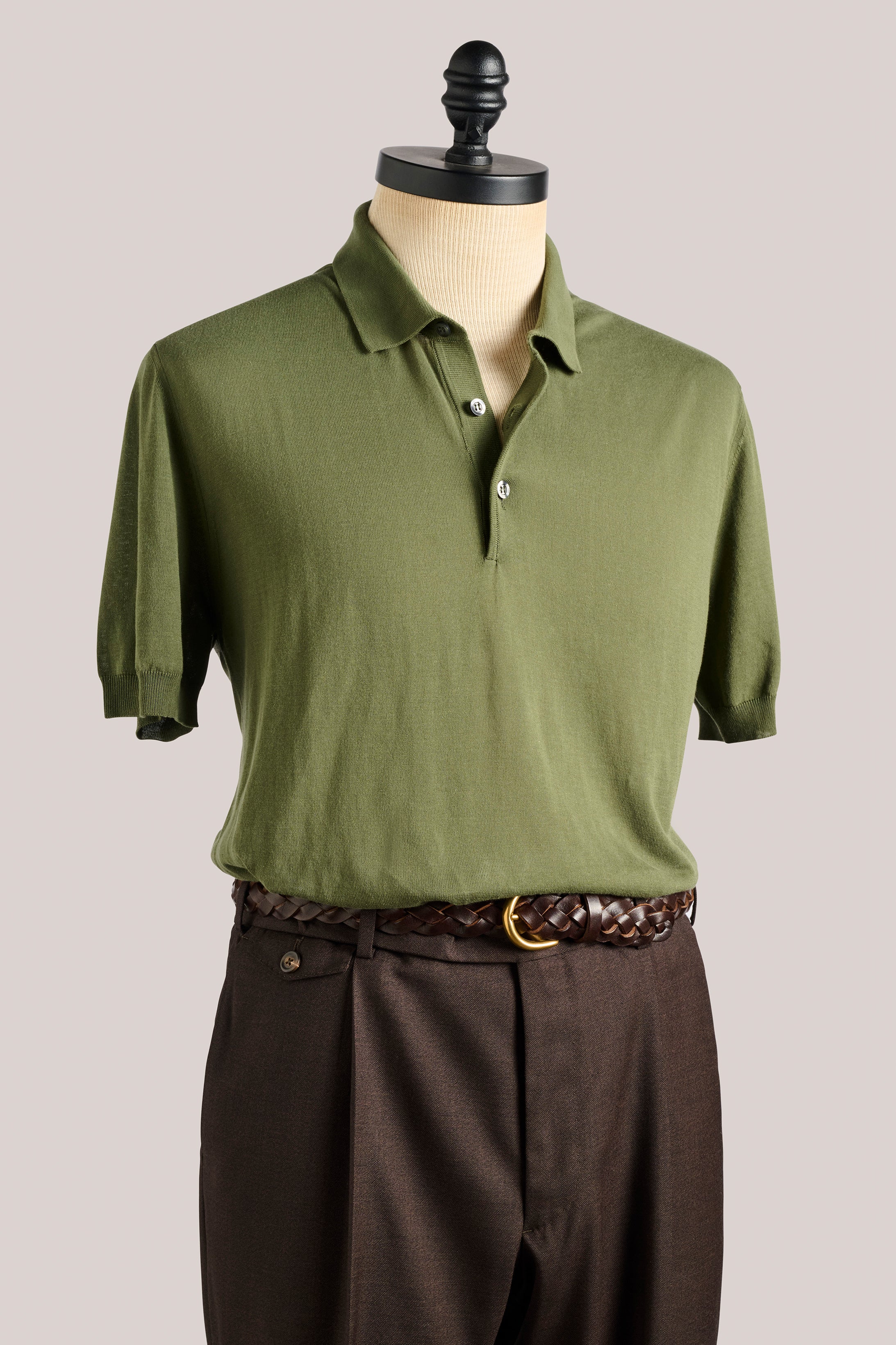 Kingsley Ice Cotton Polo - Army - M + L Only